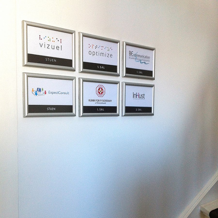 Klikramme med 15mm aluminium profil, s&oslash;lv - A1