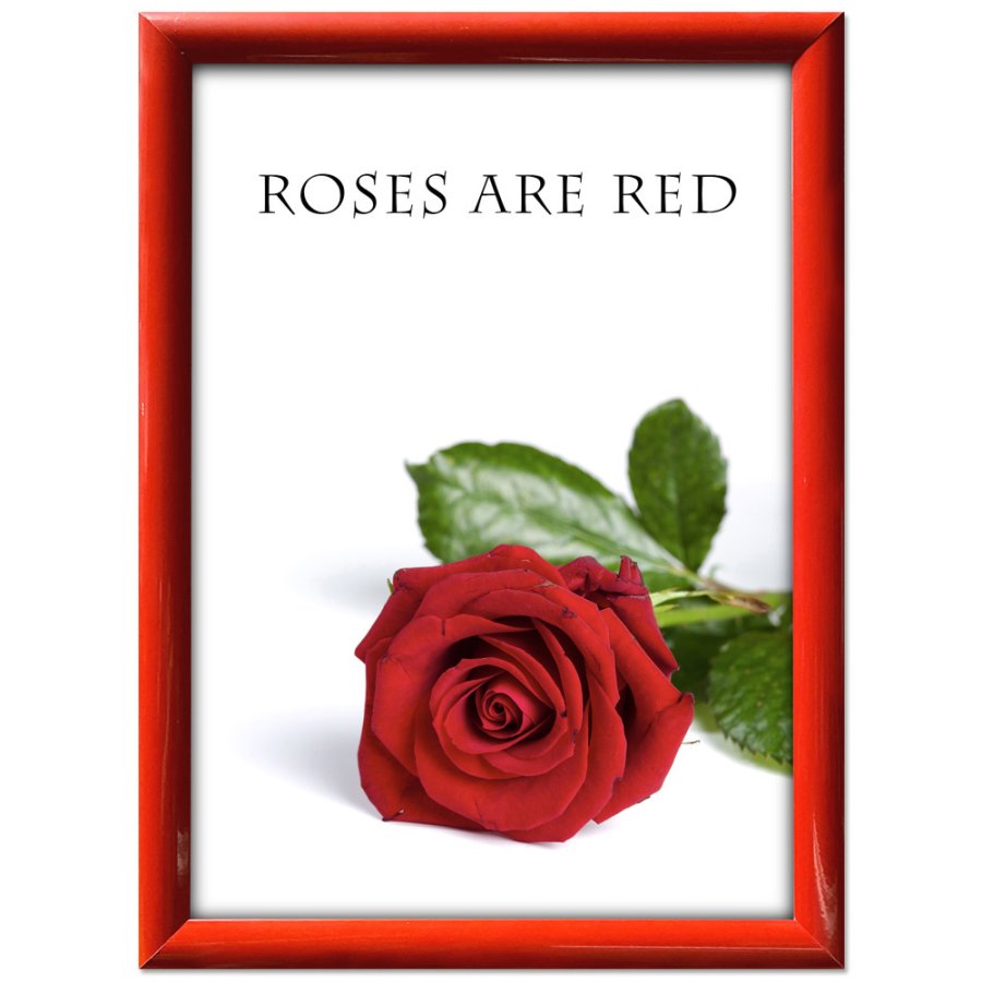 Klikramme med 25mm aluminium profil, r&oslash;d - A1