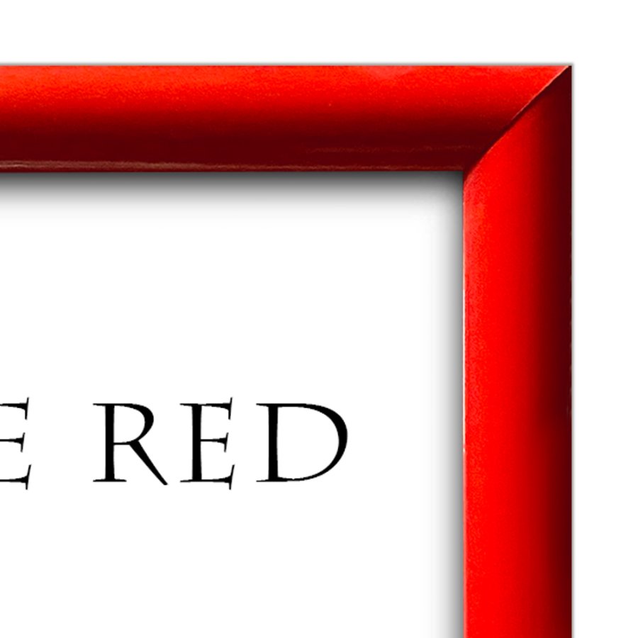 Klikramme med 25mm aluminium profil, r&oslash;d - 50x70 cm