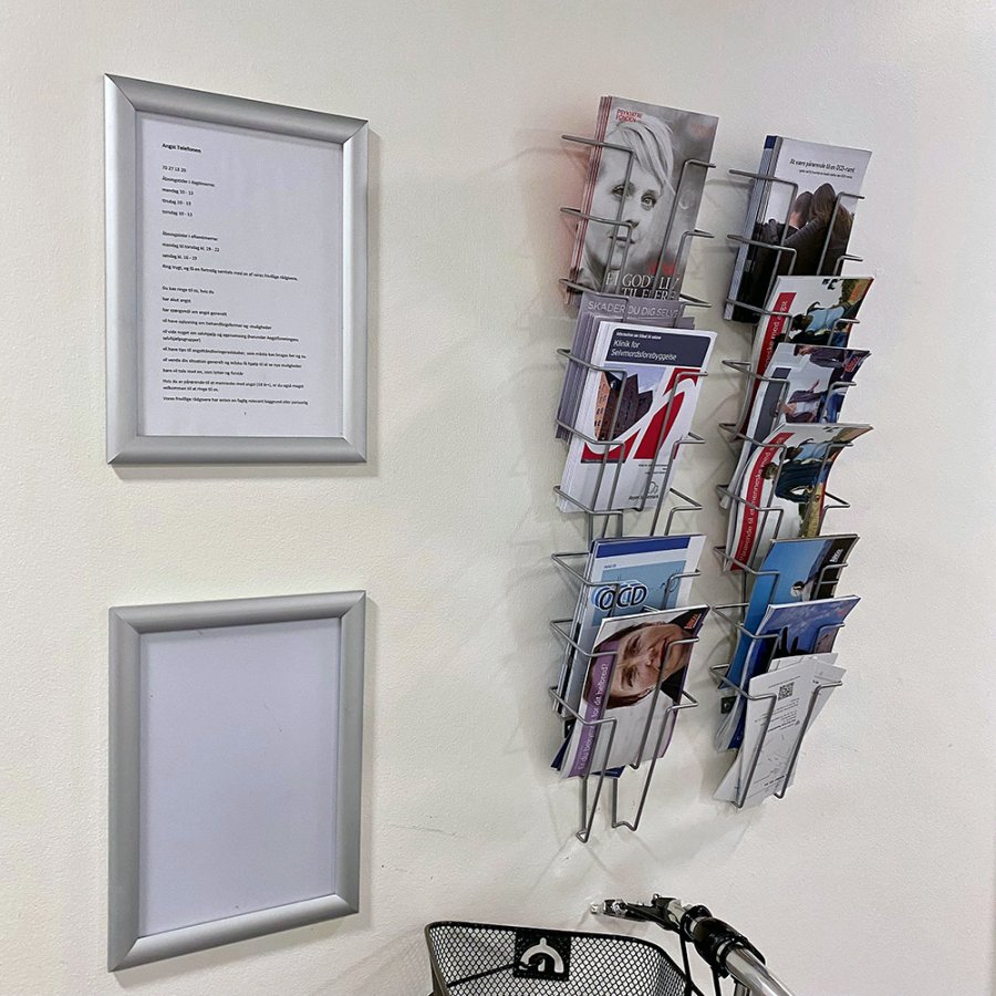 Klikramme med 30mm aluminium profil, s&oslash;lv - A4