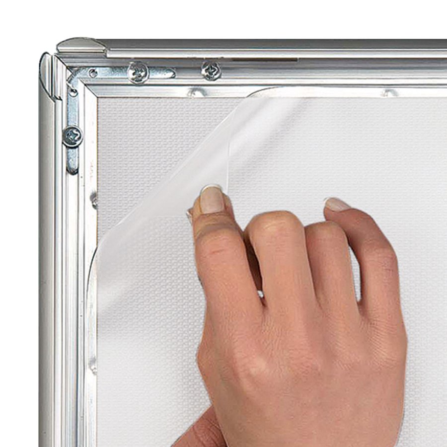 Klikramme med 30mm aluminium profil, s&oslash;lv - 50x70 cm