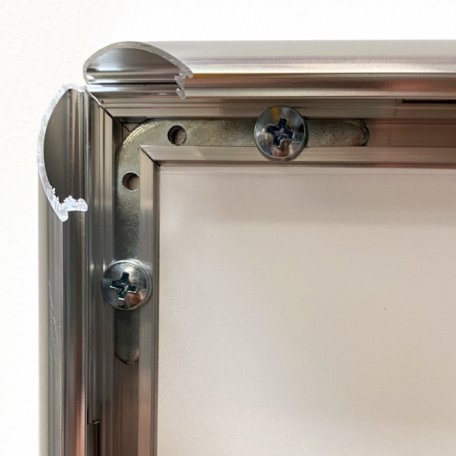 Klikramme med 25mm aluminium profil, krom - A2