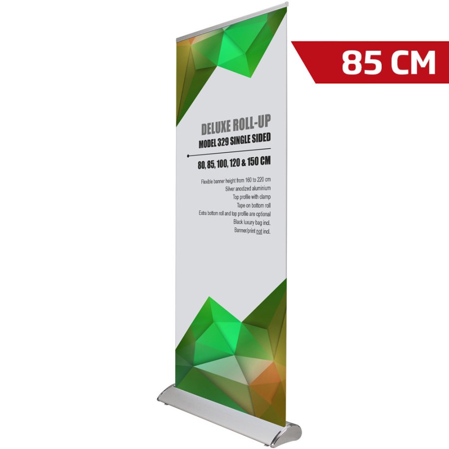 Deluxe Roll-up, enkeltsidet, 85 cm, alu
