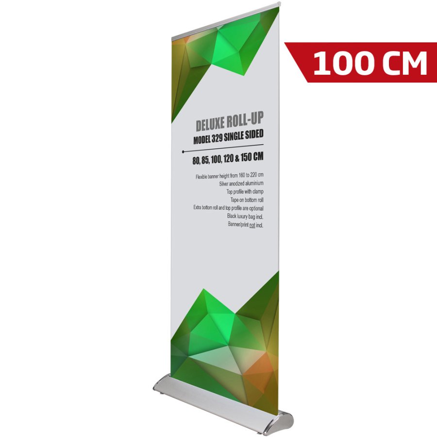 Deluxe Roll-up, enkeltsidet, 100 cm, alu