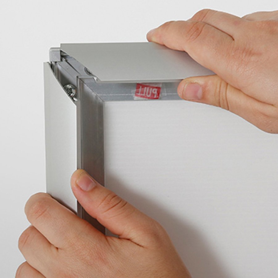 Wind-Sign Waterbase Pro Gadeskilt - s&oslash;lv - 70x100 cm