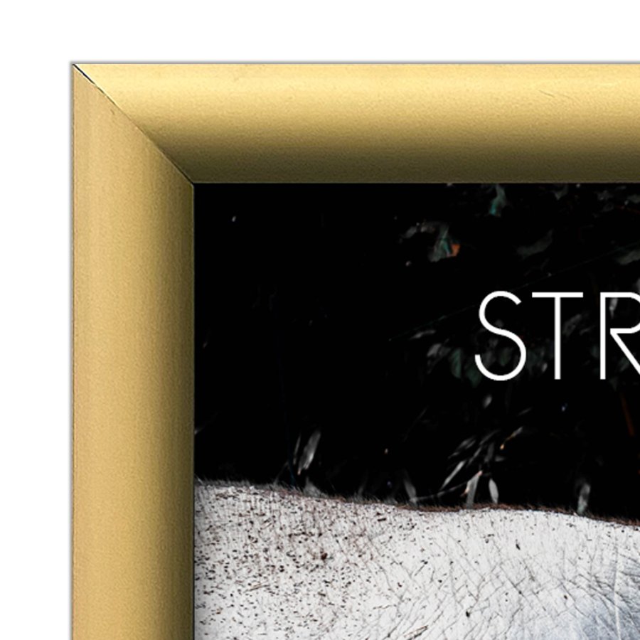 Klikramme med 25mm aluminium profil, guld - 70x100 cm