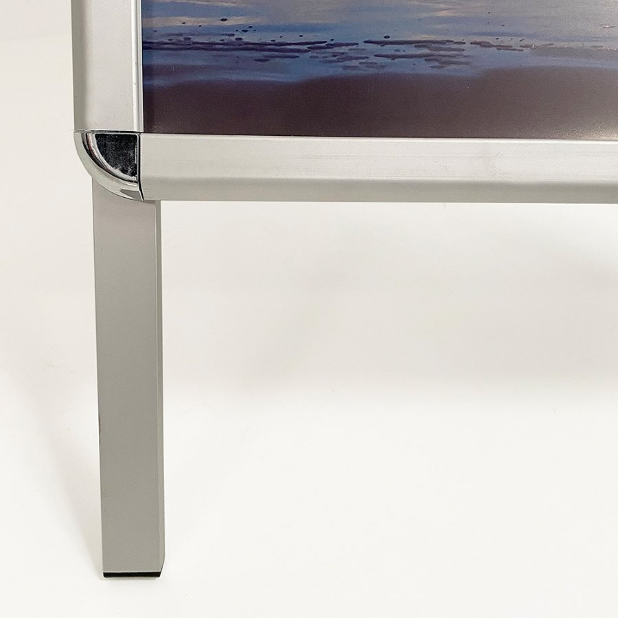 Alu-Line Rondo Gadeskilt - A0 - s&oslash;lv