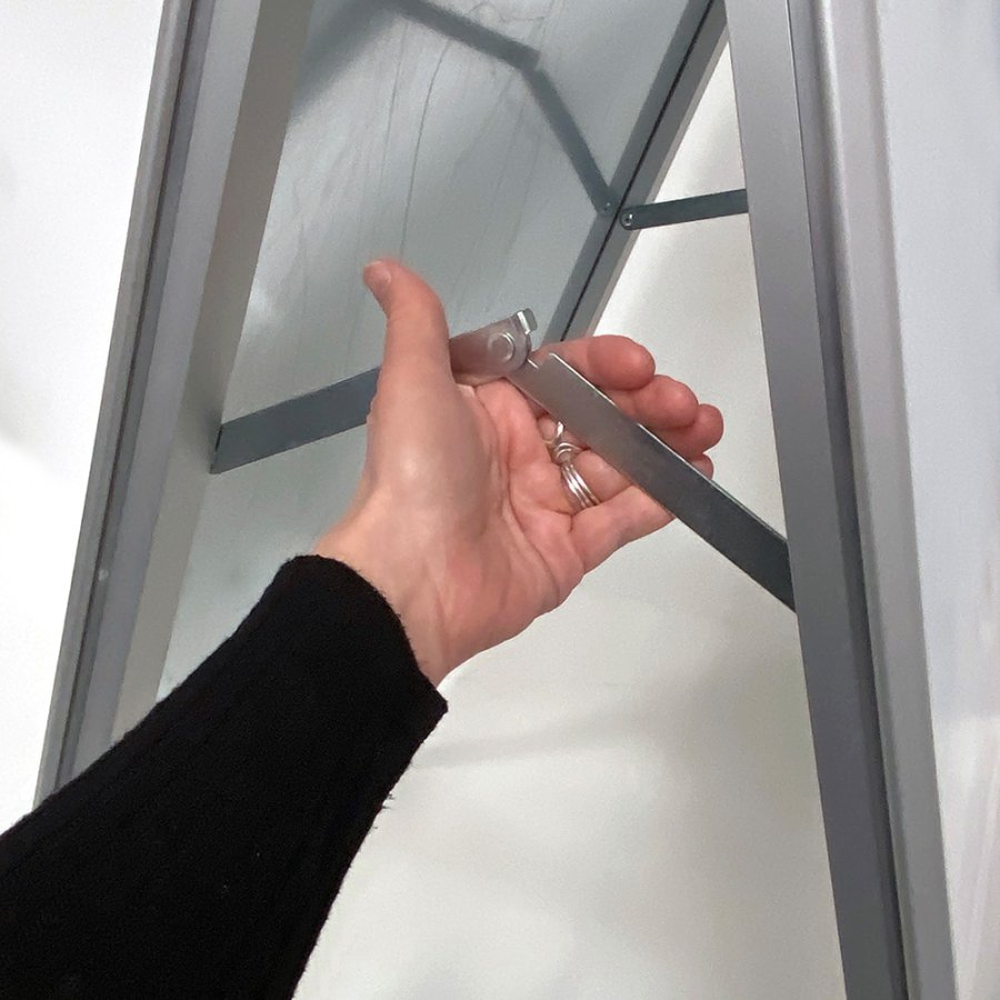 Alu-Line Rondo Gadeskilt - 50 x 70 cm - s&oslash;lv