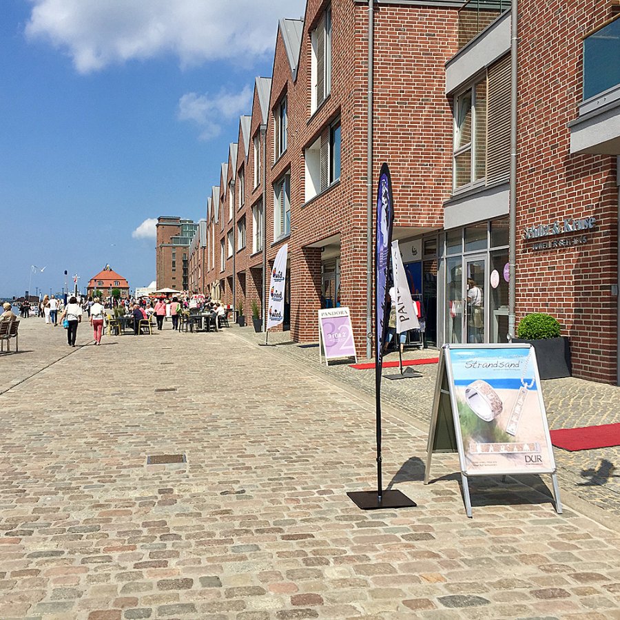 Alu-Line Rondo Gadeskilt - 50 x 70 cm - s&oslash;lv