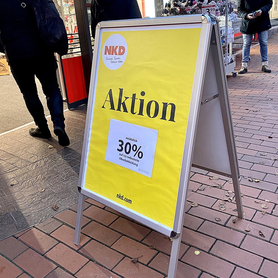 Alu-Line Rondo Gadeskilt - 70x100 cm - s&oslash;lv