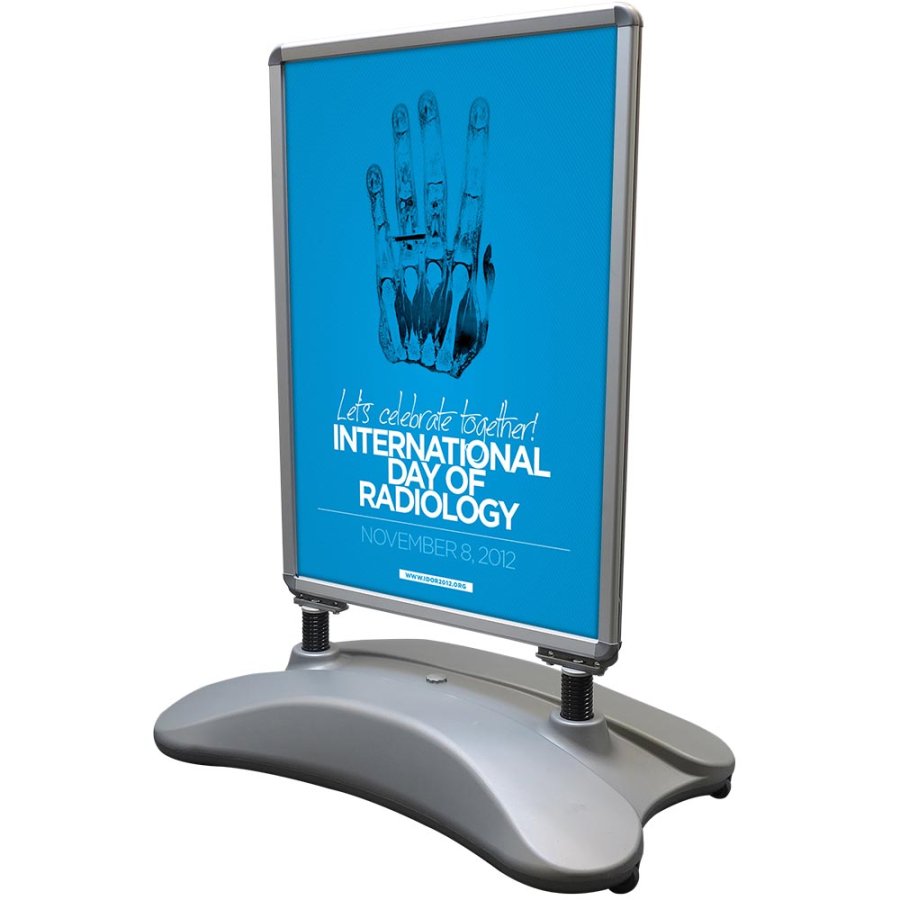 Wind-Sign Waterbase Basic Gadeskilt - 70x100 cm - s&oslash;lv