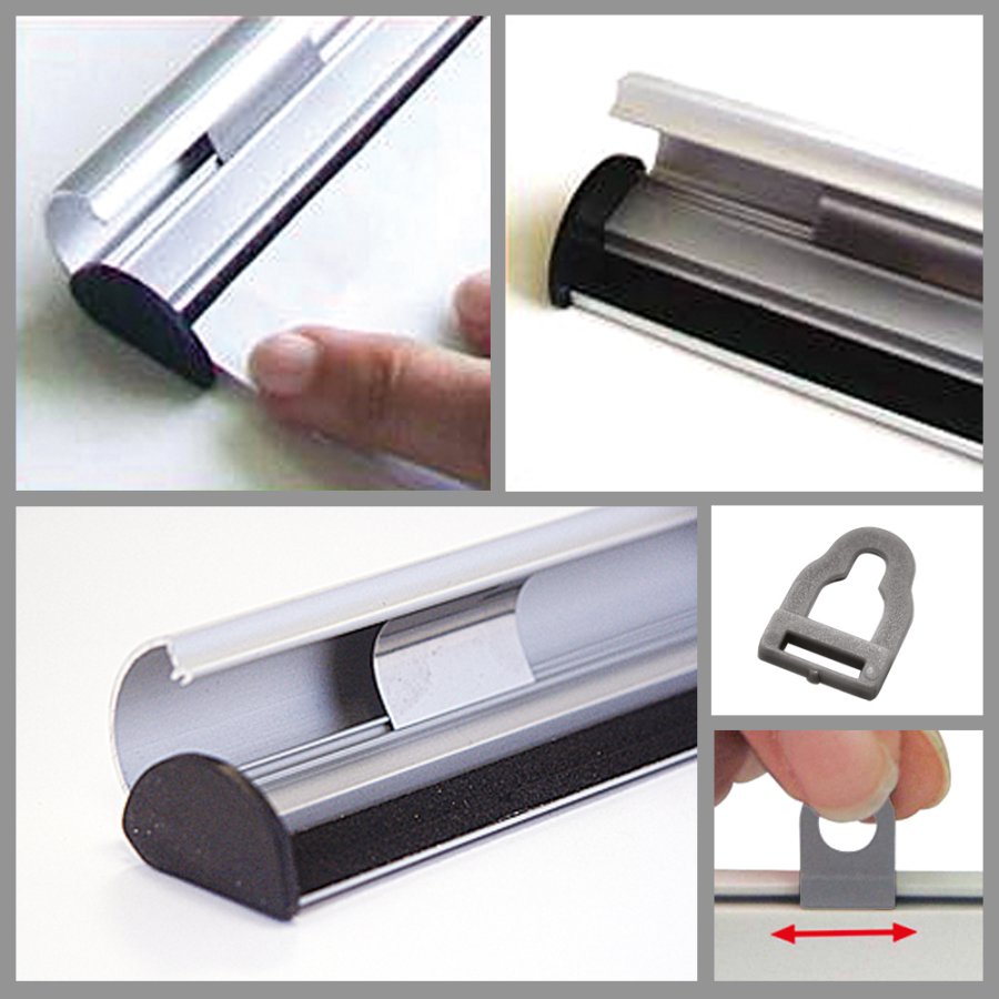 Plakatoph&aelig;ng, Poster-Line Set, 26 mm aluminiumsprofil, 42 cm