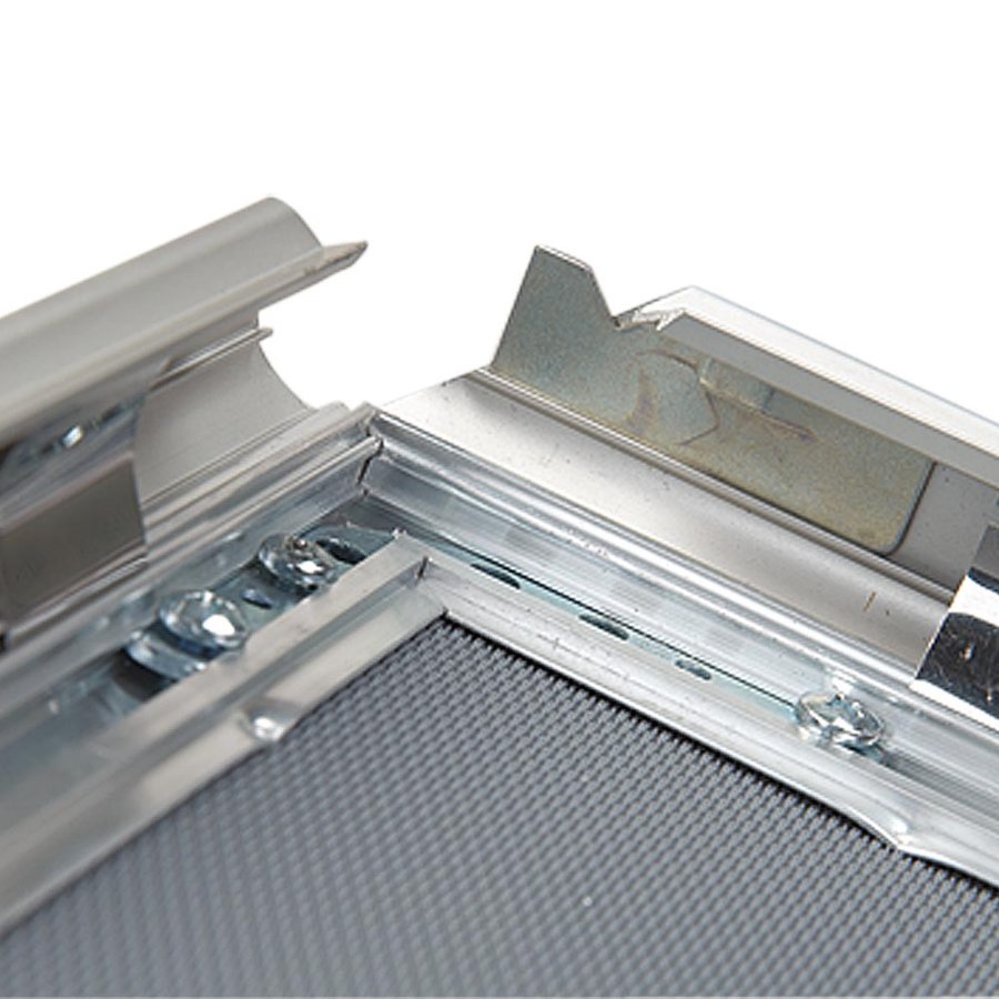 L&aring;sbar Klikramme med 32mm aluminium profil, s&oslash;lv - A3