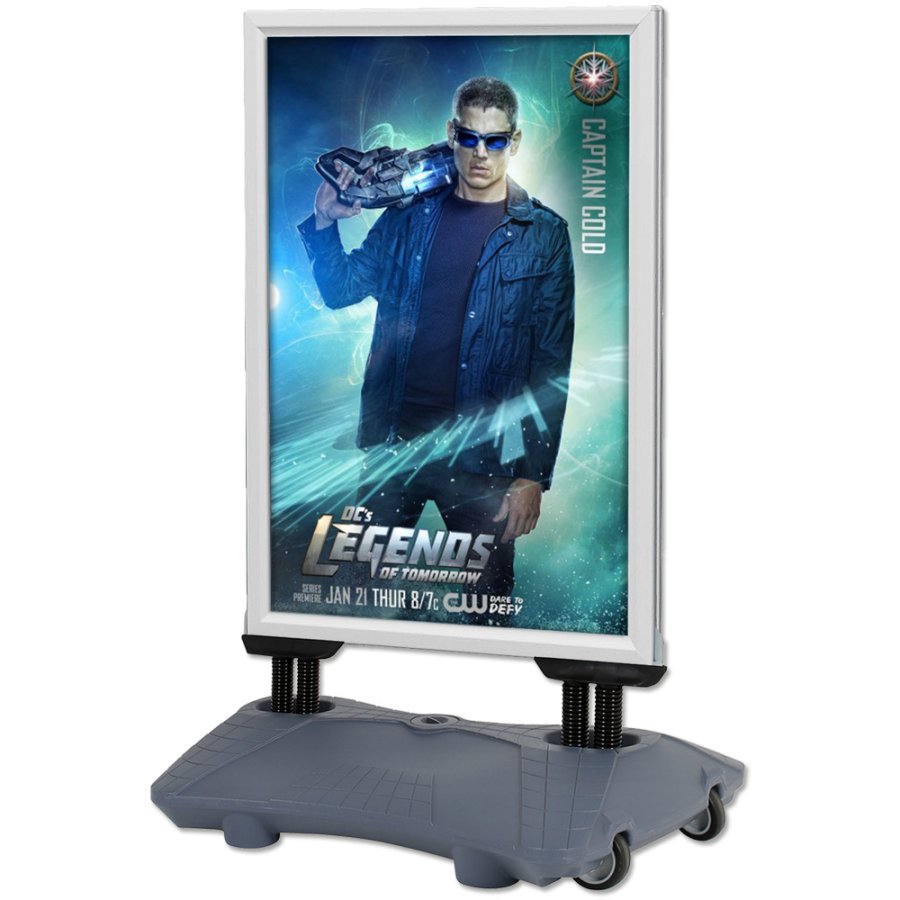 Wind-Sign Waterbase Budget Gadeskilt - A1 - s&oslash;lv