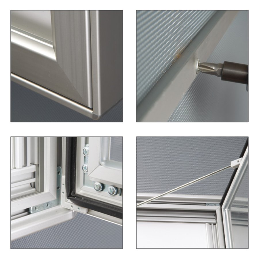 INFOBOX magnetic m/l&aring;s 6xA4 whiteboard