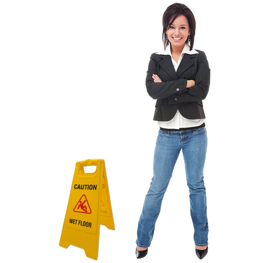 Advarselsskilt med engelsk print