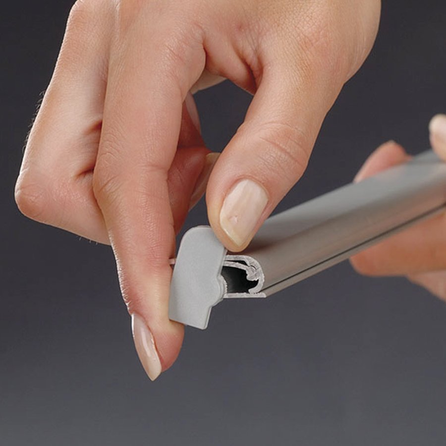 Plakatoph&aelig;ng, Poster Clamp Set, 25 mm aluminiumsprofil, 21 cm