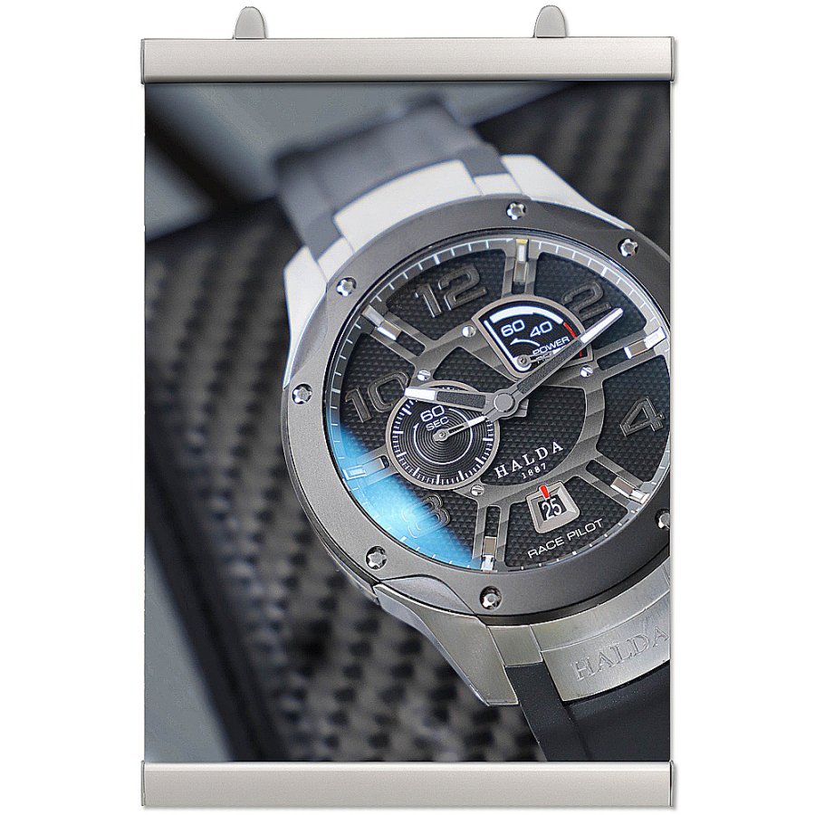 Plakatoph&aelig;ng, Poster Clamp Set, 25 mm aluminiumsprofil, 42 cm