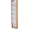 Wooden Brochureholder Wall. Natural wood. 5xA4 #1