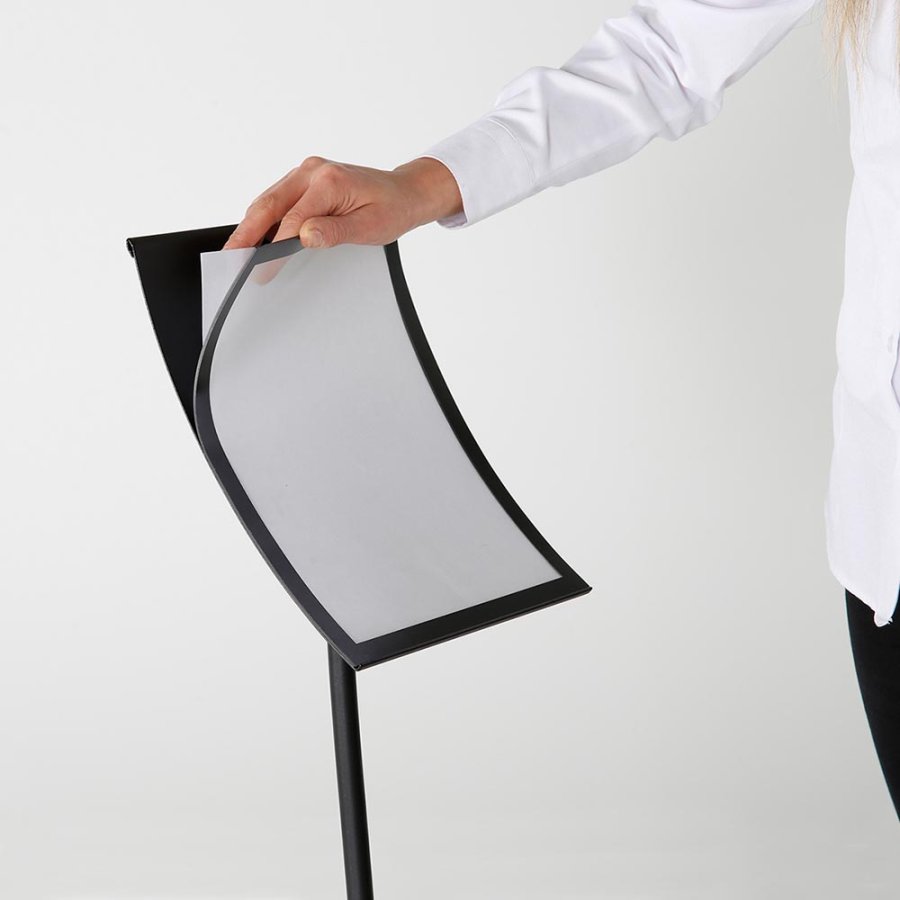 Infostand Curved Black  A4