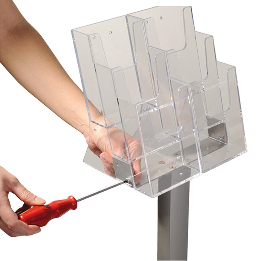 Pillar Brochurestander vertikal - 6xM65 - 9.9x21 cm