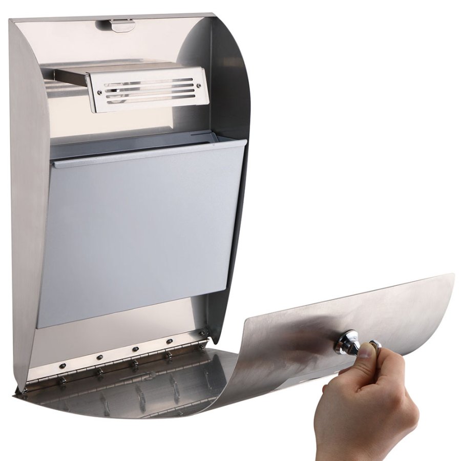 Askeb&aelig;ger Convex - B&oslash;rstet St&aring;l