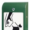 Hundepose dispenser med A4 infodisplay - gr&oslash;n #3