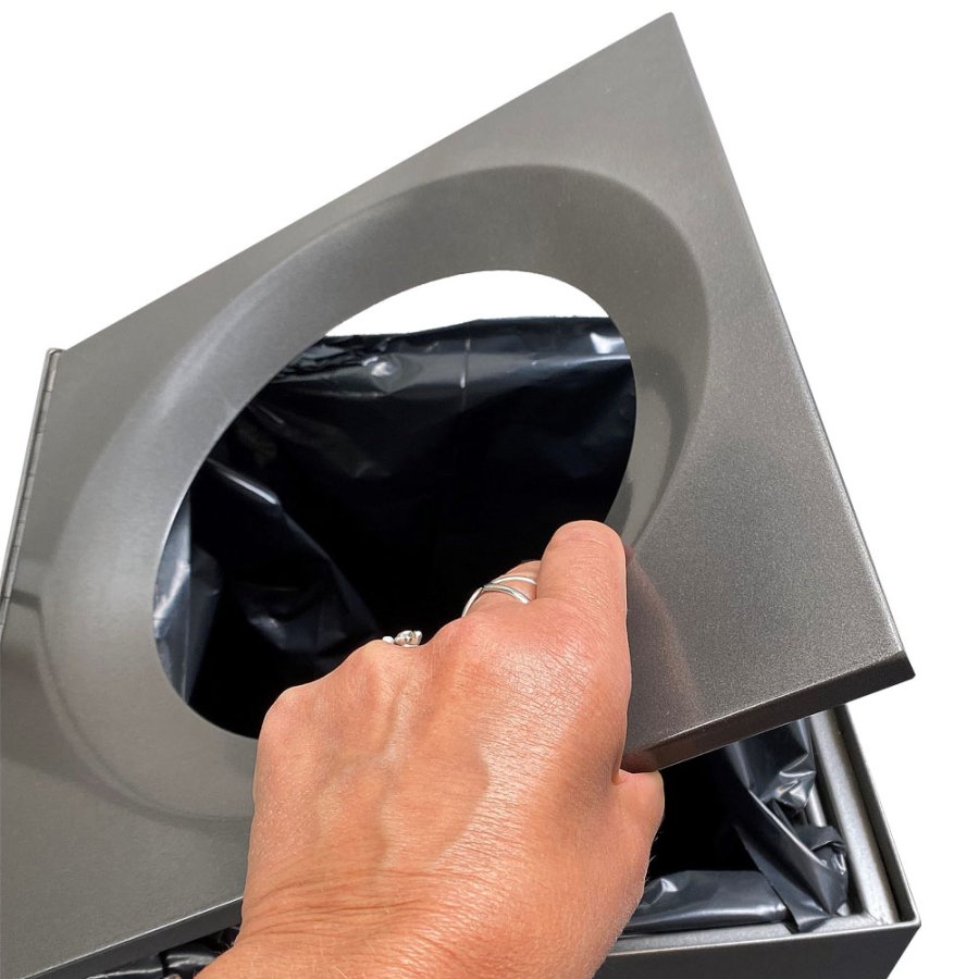 Gr&aring; Affaldsbeholder - 60 Liter