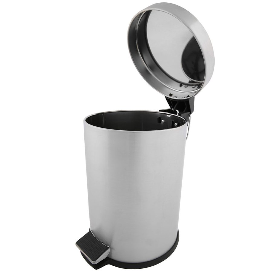 Pedal Trash Can, Silver - 20L