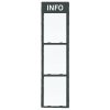 Info Modul tavle i plastik med APET frontplader, koksgr&aring; - 3xA4 #3