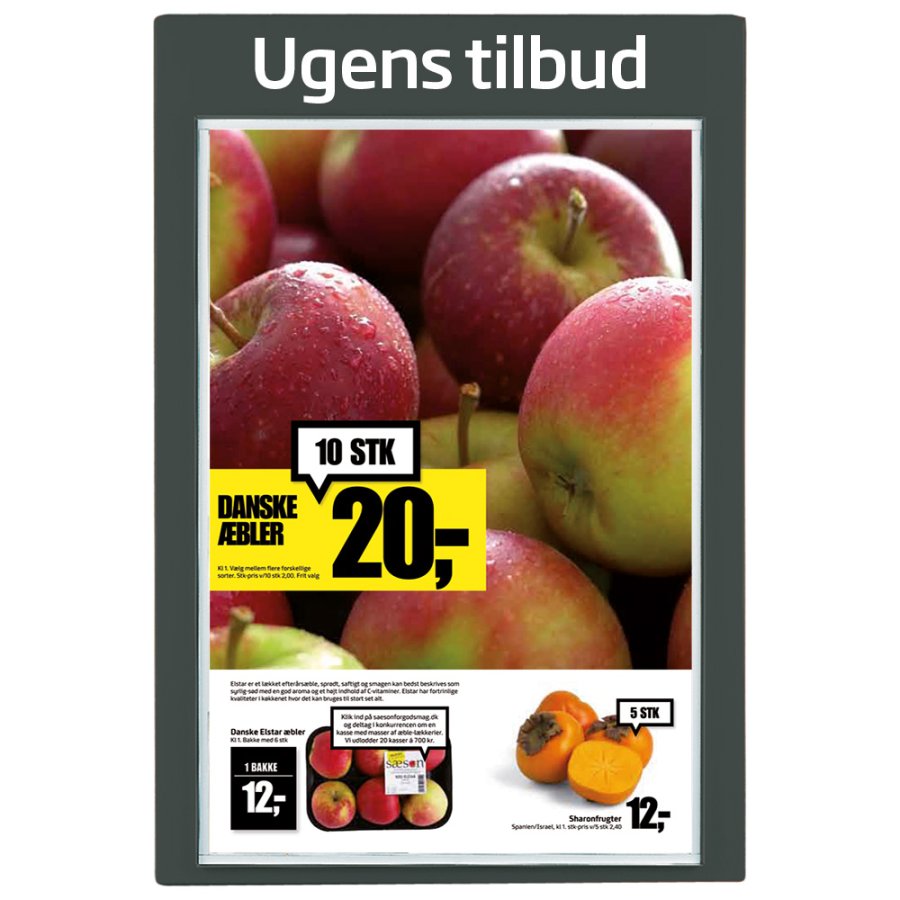 Info Modul tavle i plastik med APET frontplader, koksgr&aring; - 1xA1