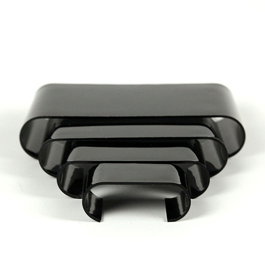 Udstillingshylder, Nesting Shelves Rounded, 4 stk, akryl, Sort