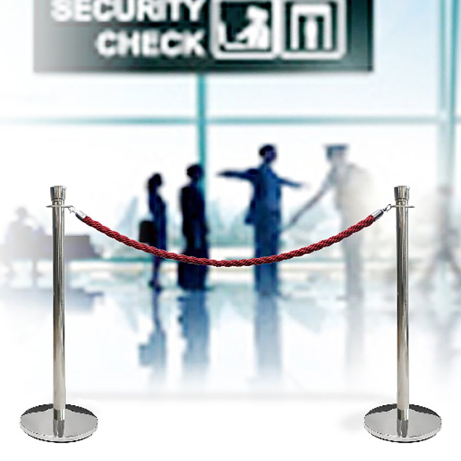 VIP afsp&aelig;rringsstolpe til reb - S&oslash;lv