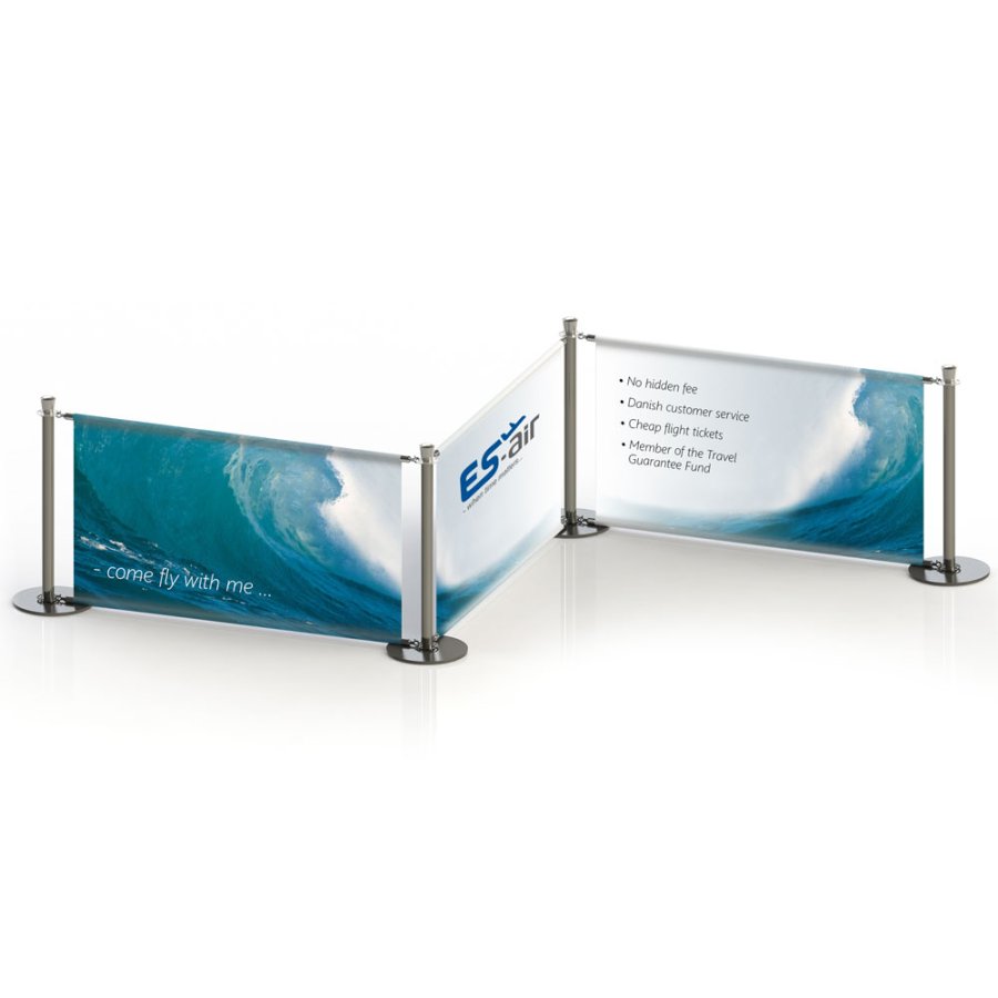 VIP afsp&aelig;rringsstolpe til reb - S&oslash;lv