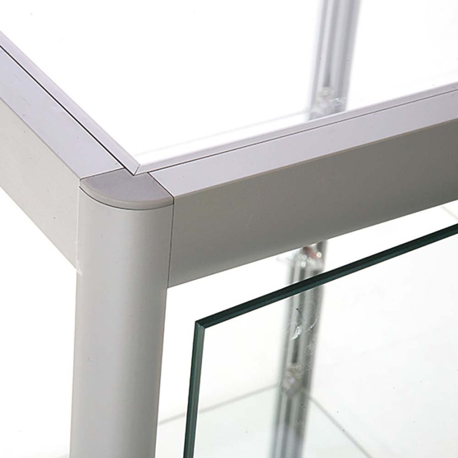 Vitrine glasskab - Showcase Counter Solo glasmontre med LED lys og l&aring;s � s&oslash;lv