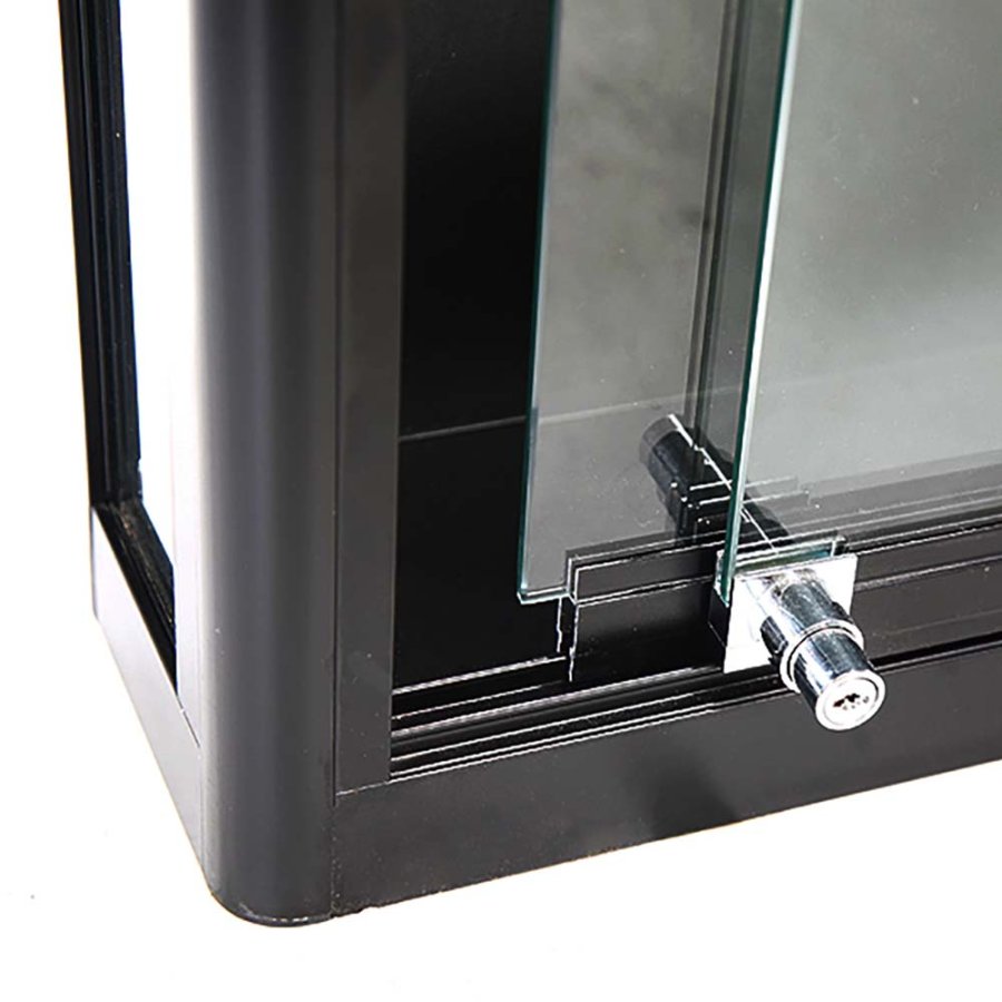 Vitrine, Showcase Wall Duo, LED Lys, m. l&aring;s, Sort