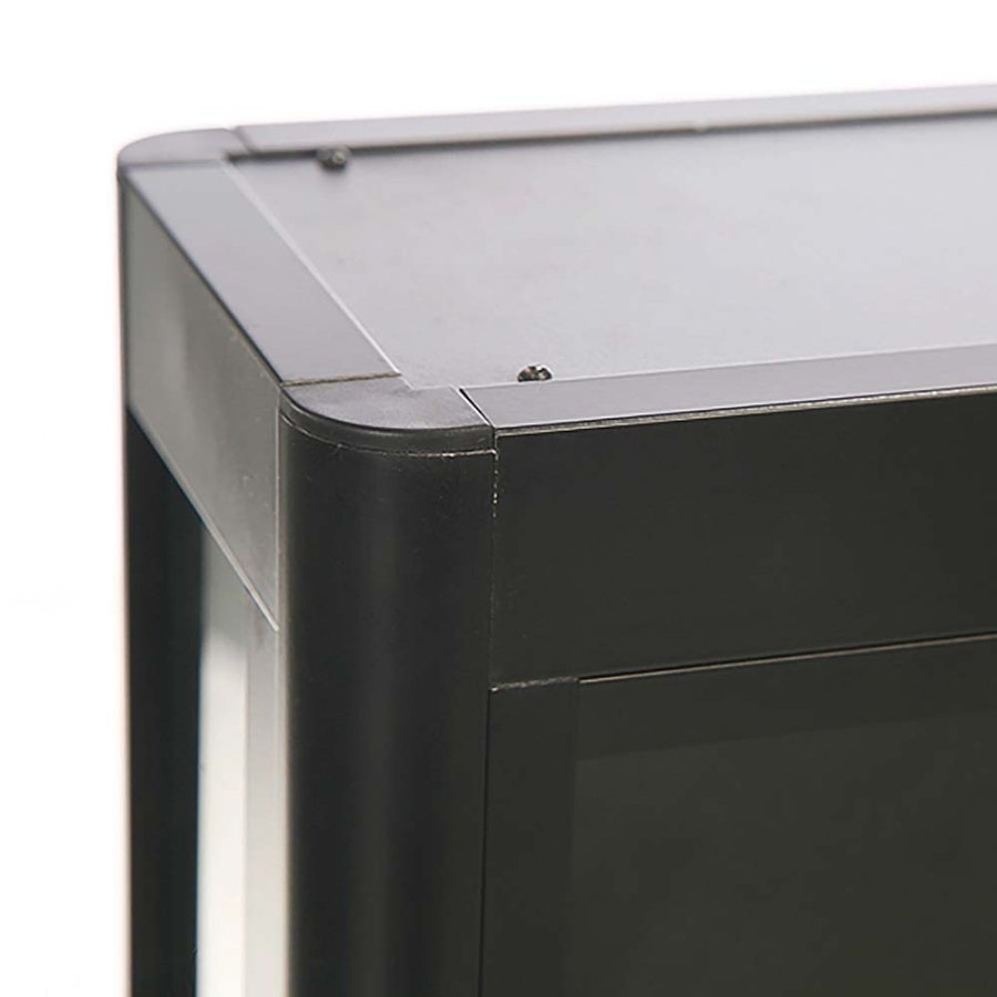 Vitrine, Showcase Wall Duo, LED Lys, m. l&aring;s, Sort