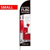 Beachflag, Outdoor Bow Flag, alustang, Small (uden fod og flag) #1