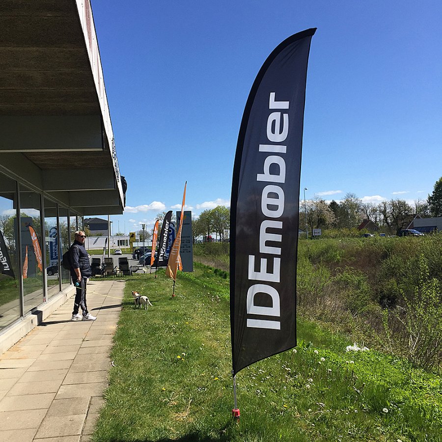 Beachflag, Outdoor Bow Flag, alustang, Small (uden fod og flag)