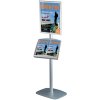 Infostander, Mini MultiStand, enkeltsidet, klikramme og st&aring;lhylde, A4 - 21 x 29,7 cm #1