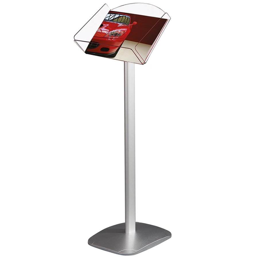 Expo Brochurestander horisontal - A4 - 21x29.7 cm - s&oslash;lv