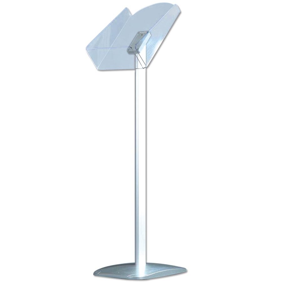 Expo Brochurestander vertikal - A4 - 21x29.7 cm - s&oslash;lv