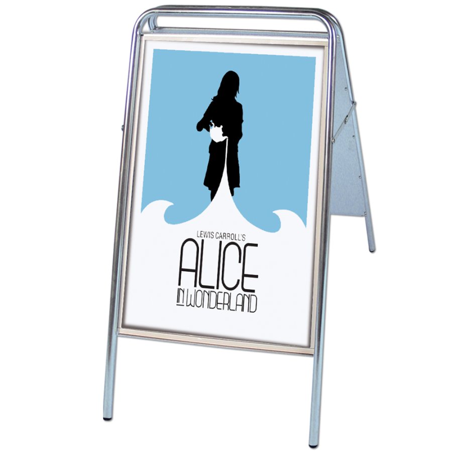 Expo Sign Standard Gadeskilt - A1 - s&oslash;lv