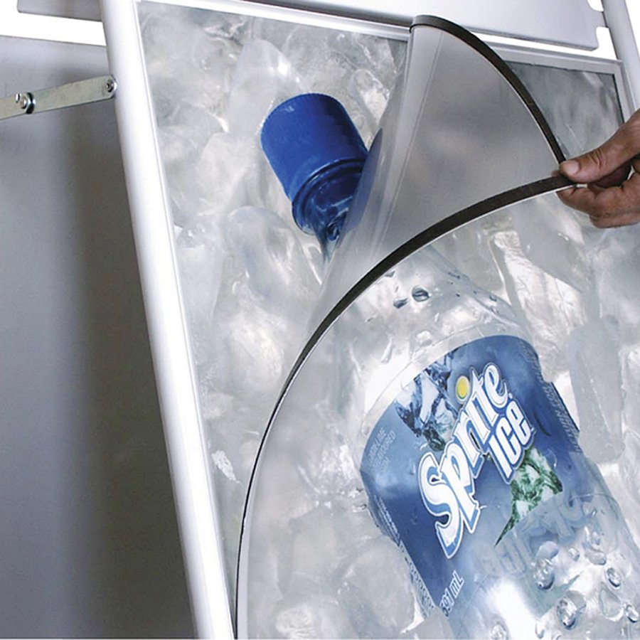 Expo Sign Gadeskilt med logoplade - 50x70 cm - hvid