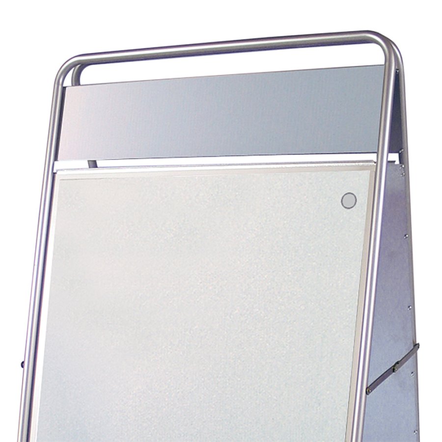 Expo Sign Gadeskilt med logoplade - 70x100 cm - s&oslash;lv