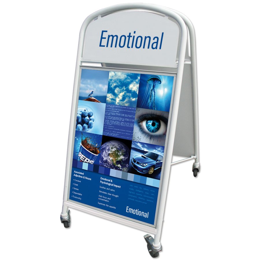 Gadeskilt med Logoplade, Ellipse Lux, A1, A1 - 59,4 x 84,1 cm