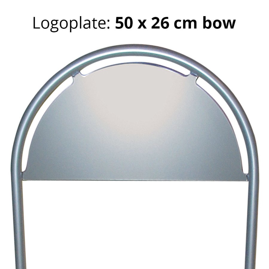 Expo Gotik Gadeskilt med cykelparkering og logoplade - s&oslash;lv