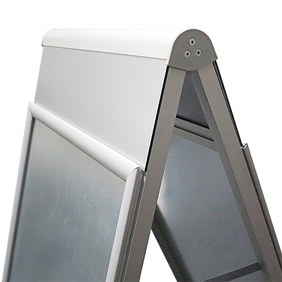 Alu-Line Logo Change Gadeskilt med logoplade - 50x70 cm - s&oslash;lv