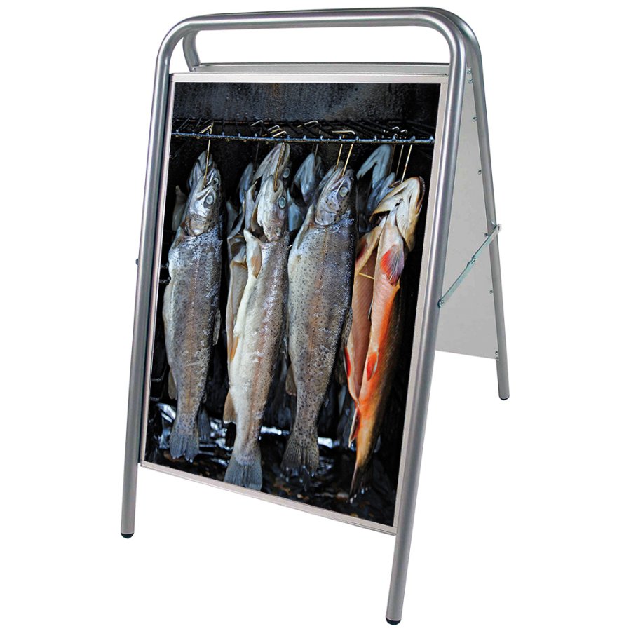 Expo Sign Lux Gadeskilt - 50x70 cm - s&oslash;lv