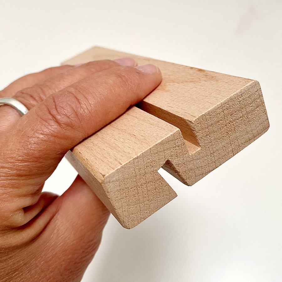 WOOD Block menuholder 70 mm, lodret/vinklet